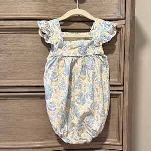 Floral Kids Blouse in Yellow and Blue